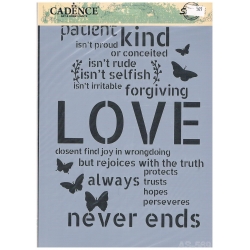 Szablon format A4  ( AS-569 ) napisy, love